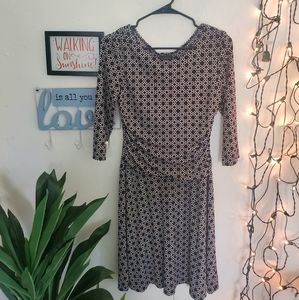 Printed poplin dress